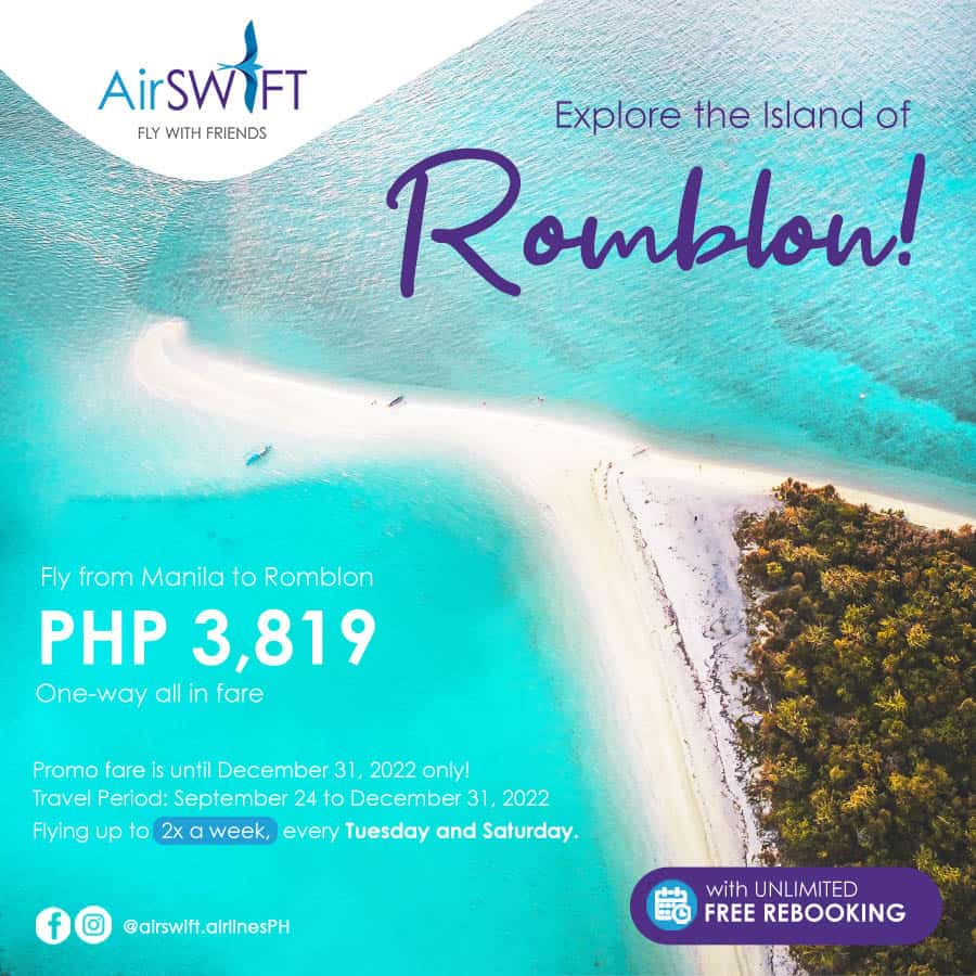 Air Swift Romblon promotional flights