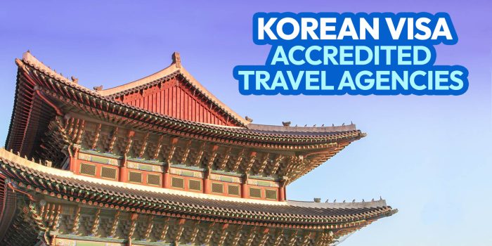 2022 List of Accredited Travel Agencies for KOREAN VISA Application