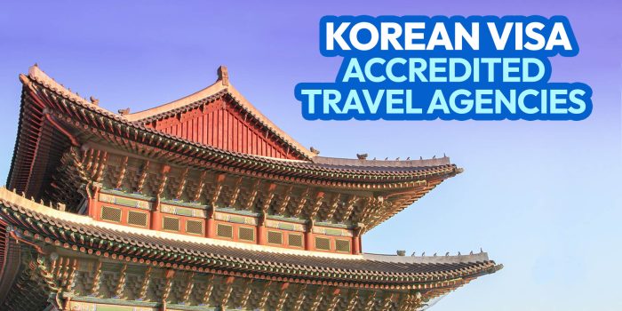 List of Accredited Travel Agencies for KOREAN VISA Application