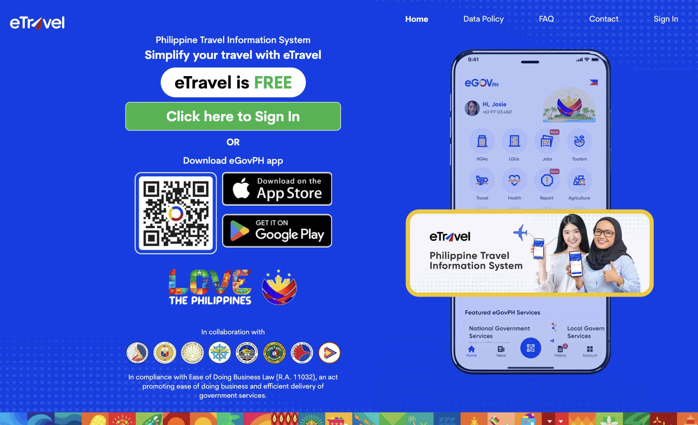 ETravel Gov PH Website