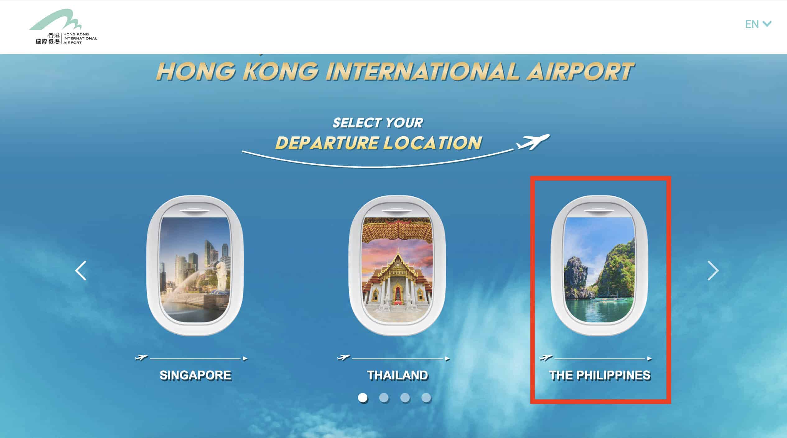 Site Web World of Winners de l'aéroport de Hong Kong
