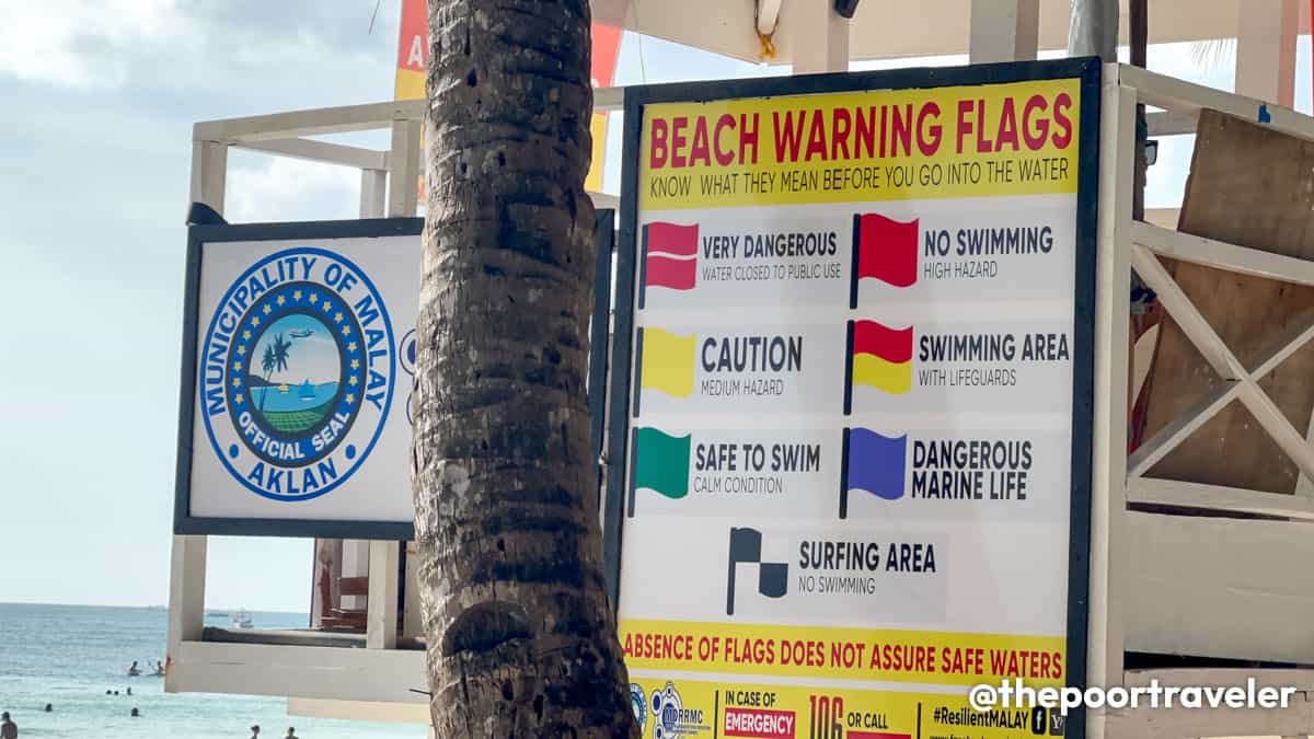 Boracay Beach Flag Warnings