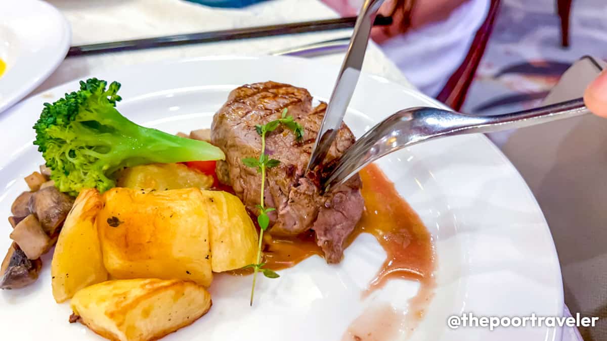 Steak at Dream Dining Resorts World One Cruise