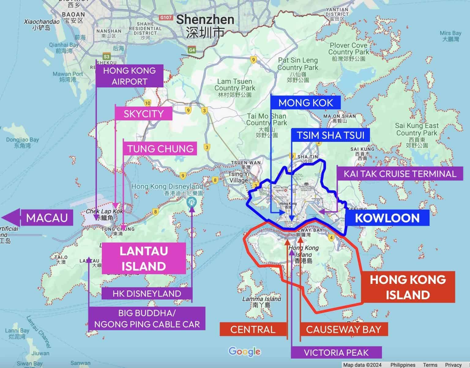 Where to Stay in HONG KONG • Top 6 Best Areas Tsim Sha Tsui vs Central vs Near Airport The