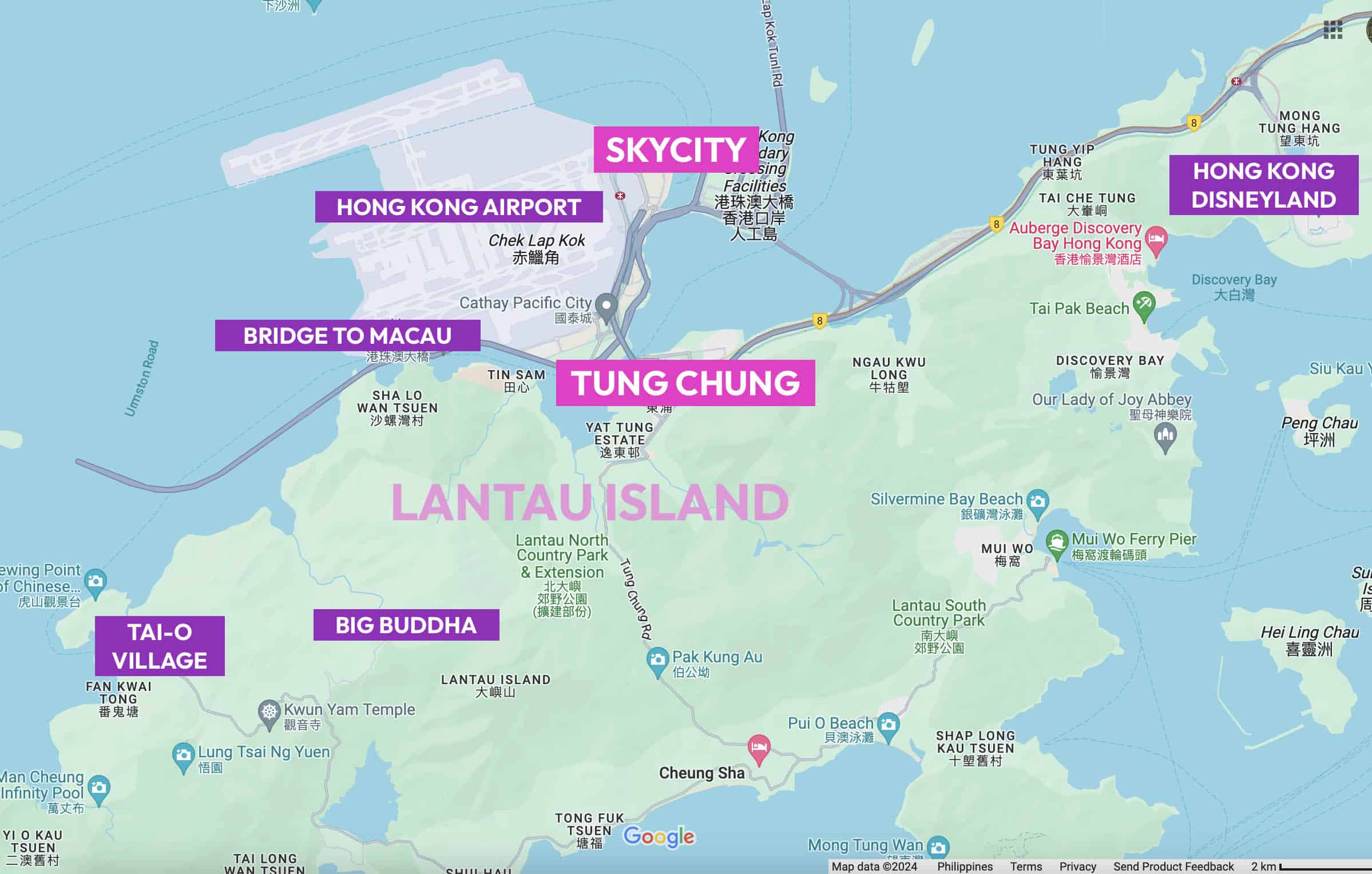 Lantau Island Map