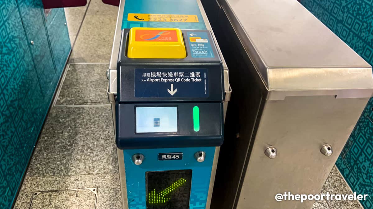 Hong Kong Airport Express QR Code Ticket Scan