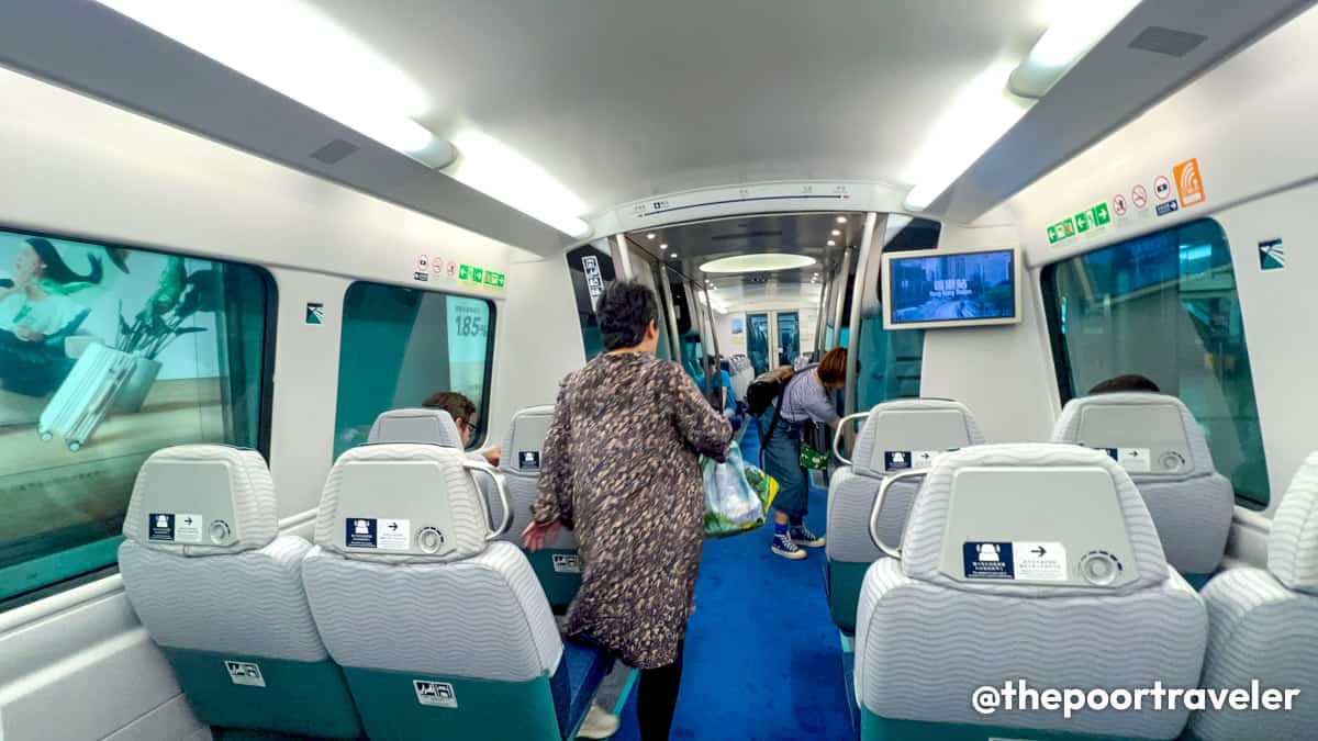 Inside Airport Express Hong Kong