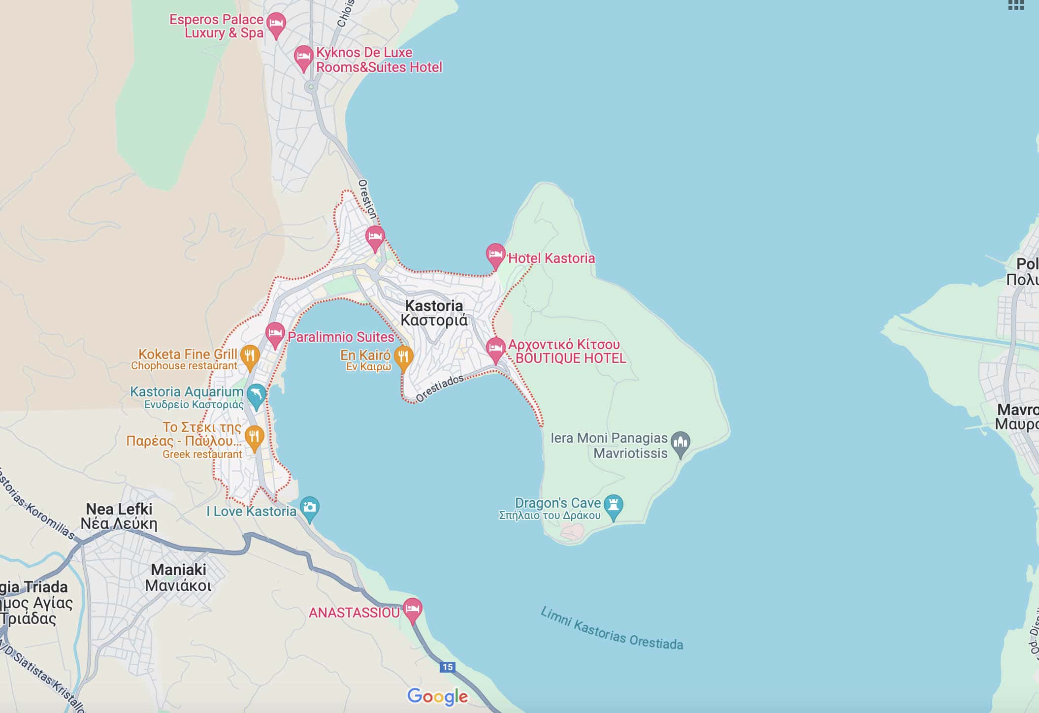 Kastoria Map