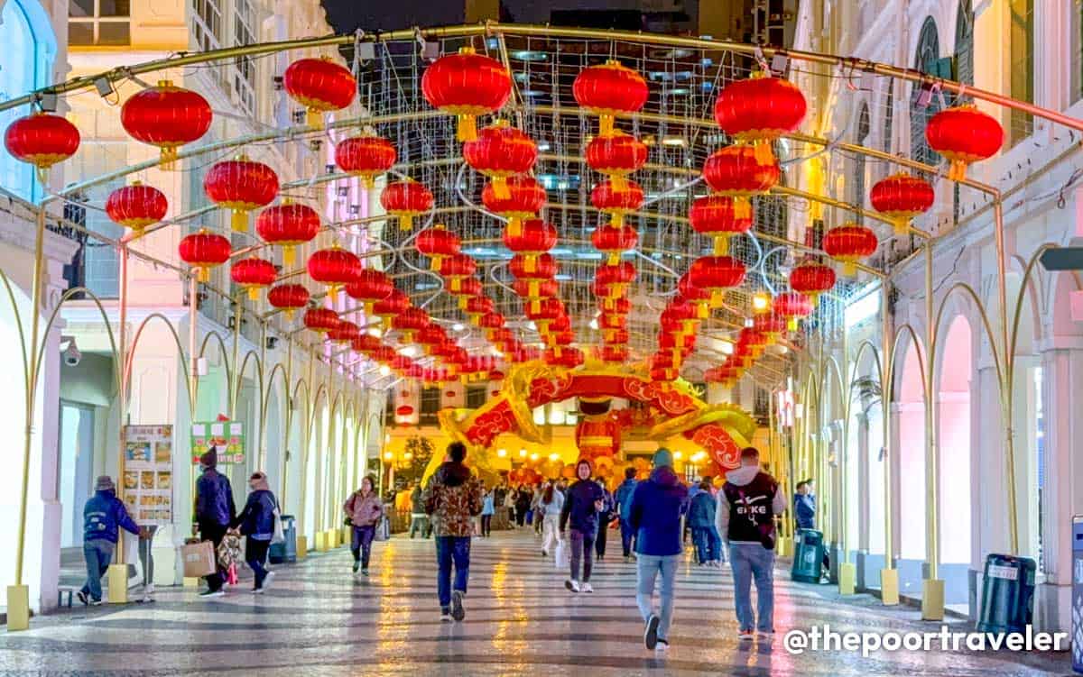 Senado Square Chinese Lanterns Macau
