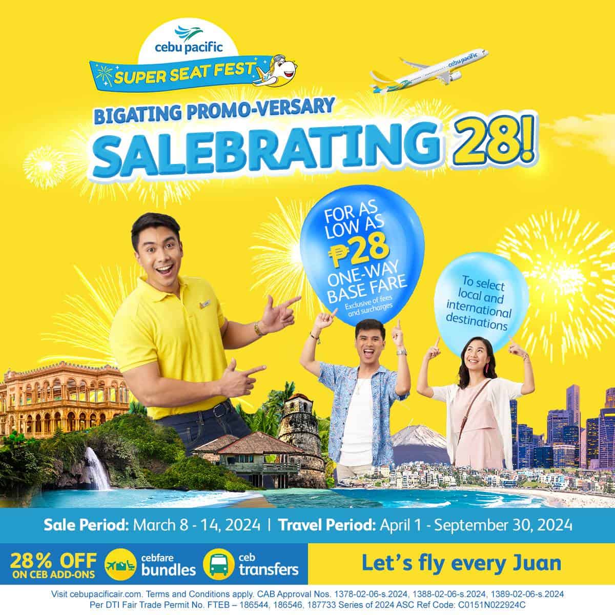 Cebu Pacific 28th Anniversary Sale
