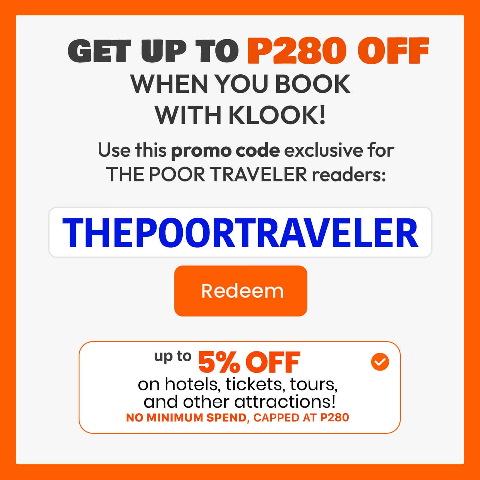 Klook THEPOORTRAVELER