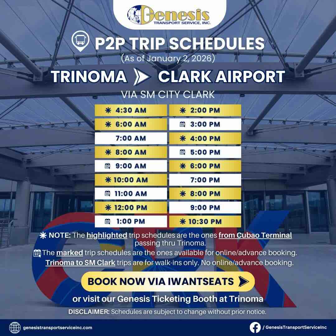 Trinoma to Clark Airport Genesis Transport