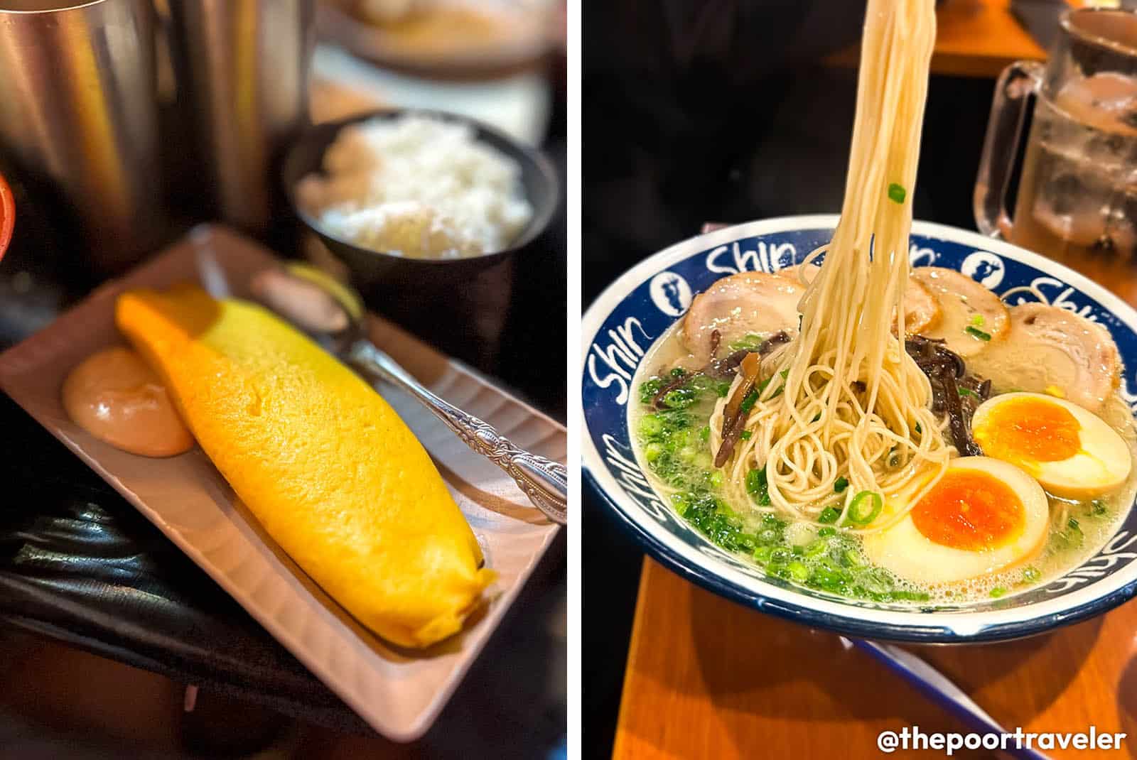 Fukuoka Mentaiko Omelette and Shin Shin Ramen