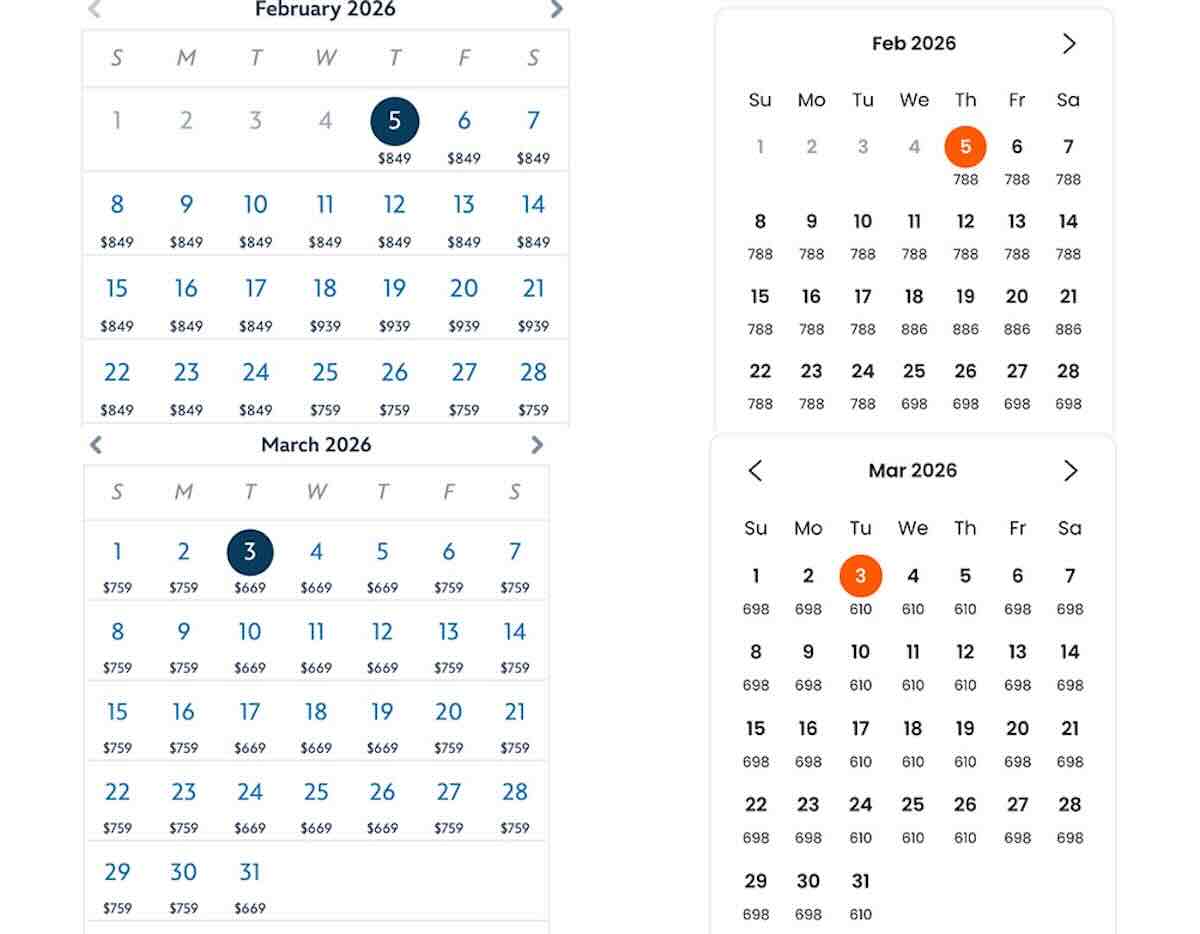 HK Disneyland Ticket Calendar
