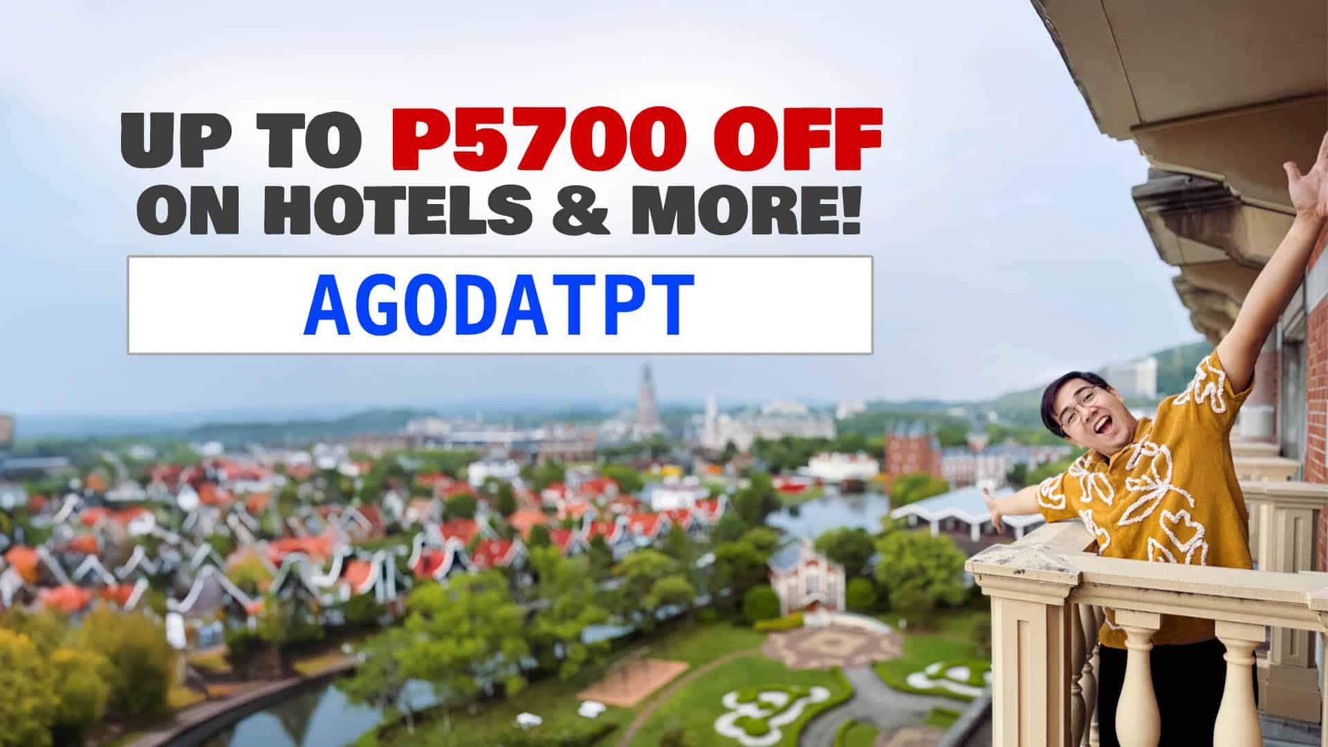 Use Promo Code AGODATPT for up to $100 (P5700) OFF on Agoda Hotels & More!