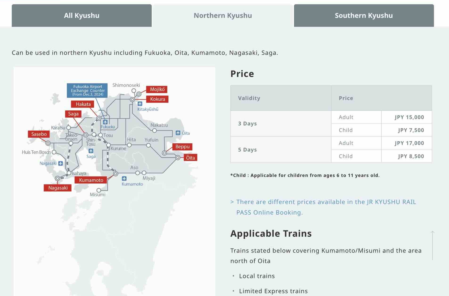 JR NORTH Kyushu Pass