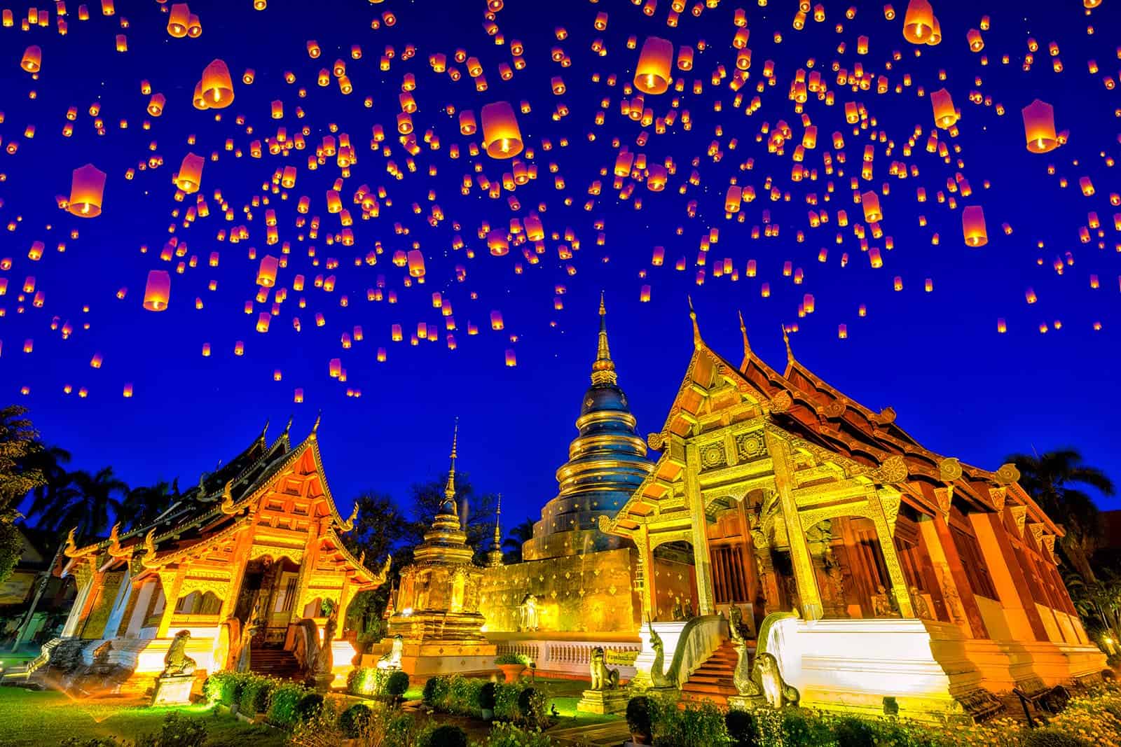 Chiang Mai Thailand Sky Lanterns Yi Peng
