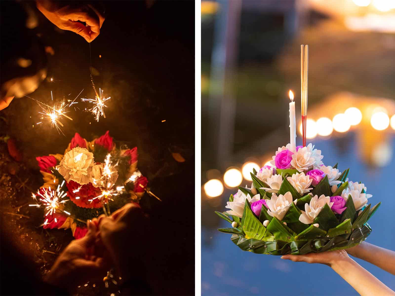 Loy Krathong Thailand Water Lanterns
