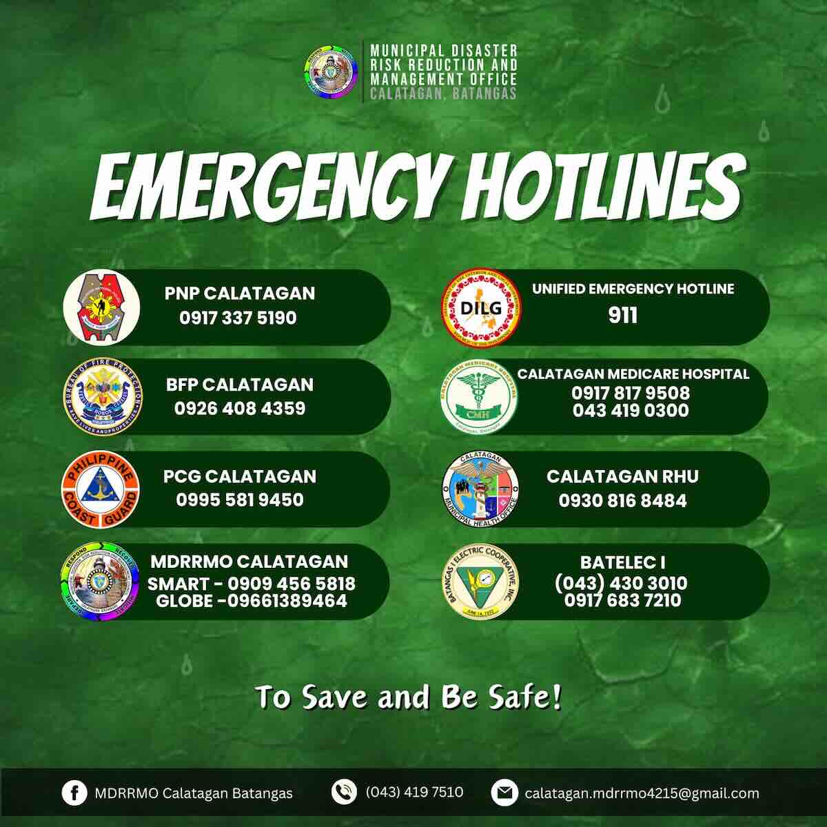 Calatagan Emergency Hotlines