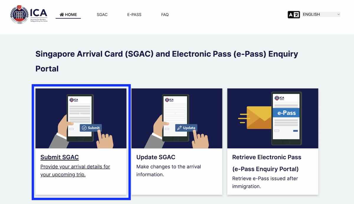 Singapore Arrival Card